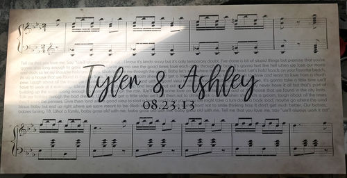 Customer photo review of Custom Couple Music Premium Canvas - Ready to Hang
