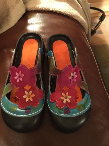 Customer photo review of Bohee Women Adjustable Handmade Summer Slippers