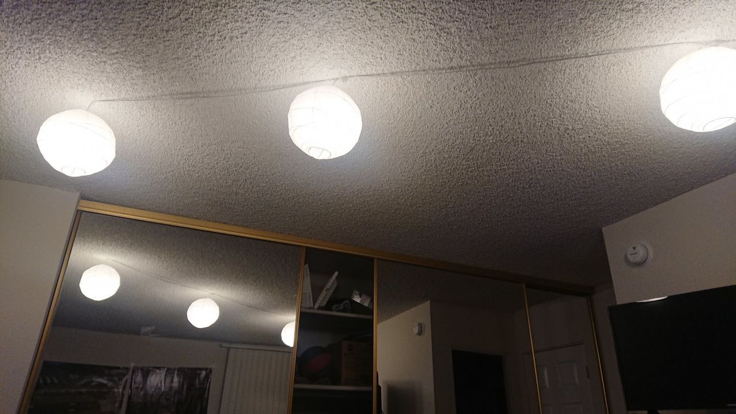 Customer photo review of Triple Socket White Pendant Light Lamp Cord for Lanterns, 19 FT