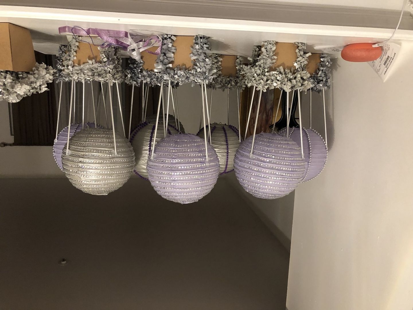 Customer photo review of 12-PC Lavender Paper Lantern Chinese Hanging Wedding & Party Assorted Decoration Set, 12/10/8-Inch