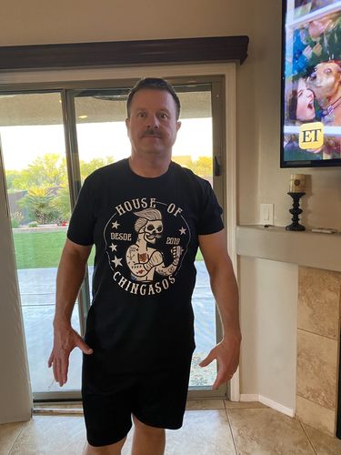 Customer photo review of House Of Chingasos Vintage Greaser T-Shirt