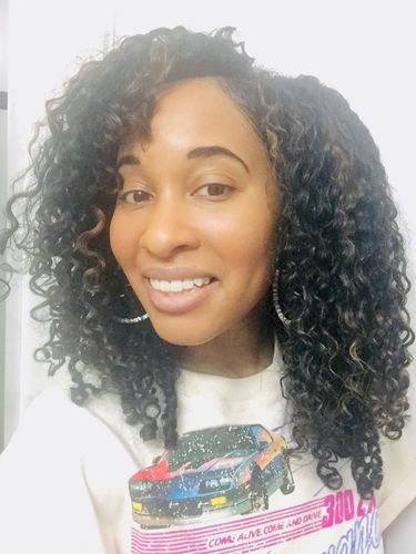 Customer photo review of Curly Hair Wash and Go System with Organic Jojoba Oil for Moisturizing Hair with Lavender Fragrance (Step 1 - 4)