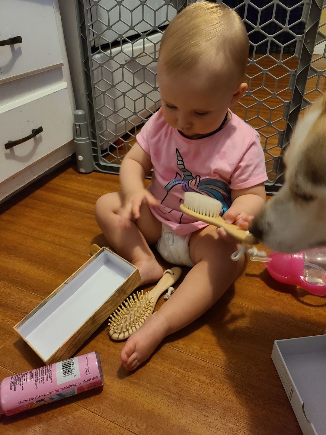 Customer photo review of Baby Hair Brush and Comb Set