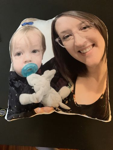Customer photo review of Custom Face Pillow