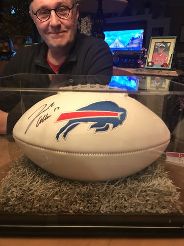 Customer photo review of Acrylic Football Case with Turf