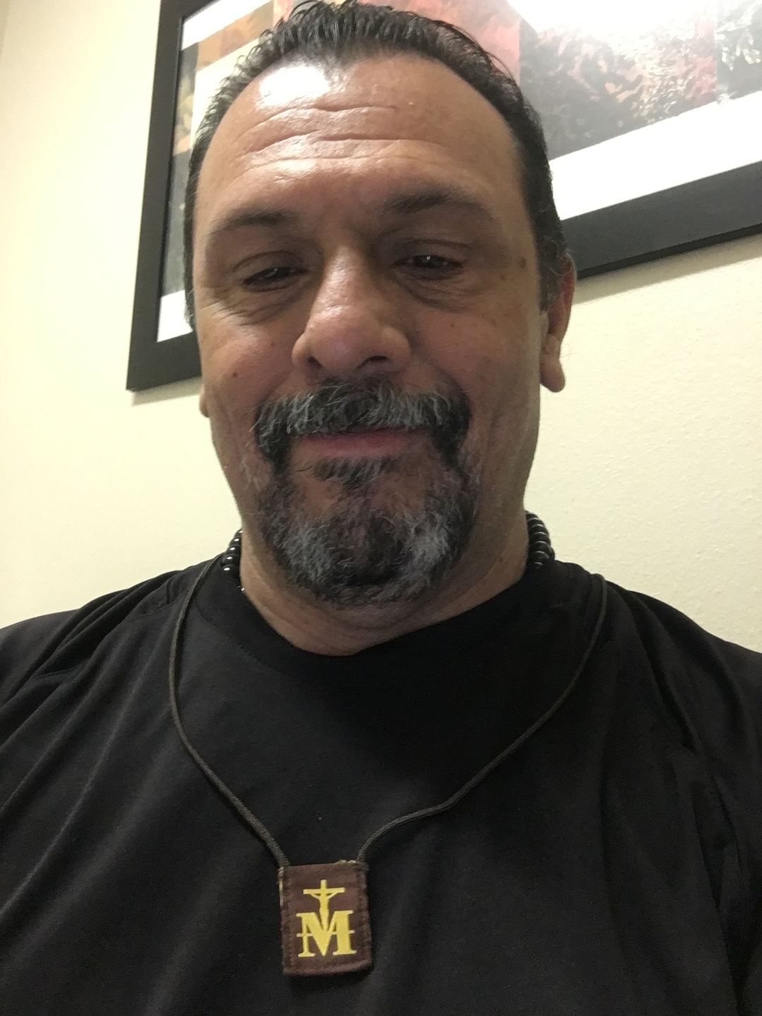 Customer photo review of Premium Brown Scapular, Brown & Gold (Mini)