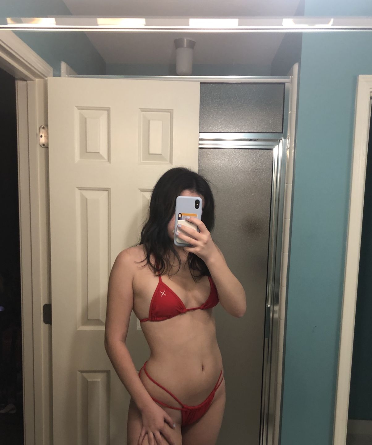 Customer photo review of Rose Red Bikini Top II