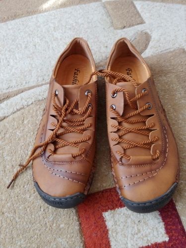 Customer photo review of Dacomfy Men Casual Handmade Outdoor Leather Shoes