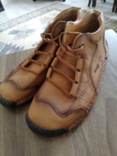 Customer photo review of Dacomfy Man Retro Handmade Leather Boots
