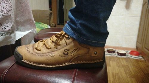 Customer photo review of Dacomfy Men Casual Handmade Outdoor Leather Shoes