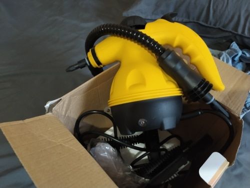 Customer photo review of Premium Portable Handheld Steam Cleaner