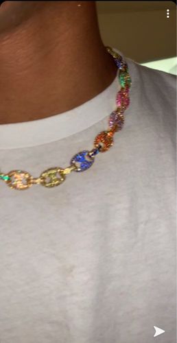 rainbow gucci link chain