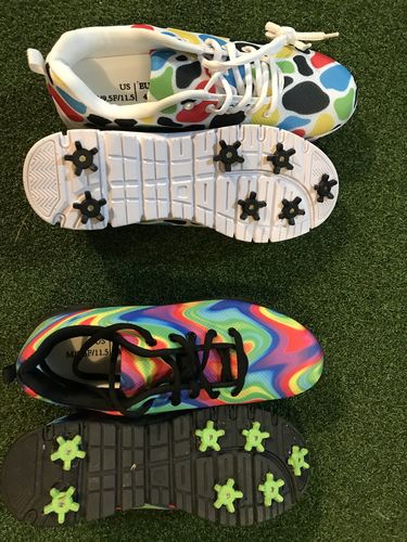 Customer photo review of Colorful Cow Print Men's Sneakers