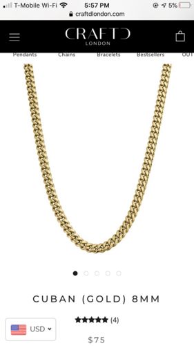 Customer photo review of Cuban (Gold) 8mm