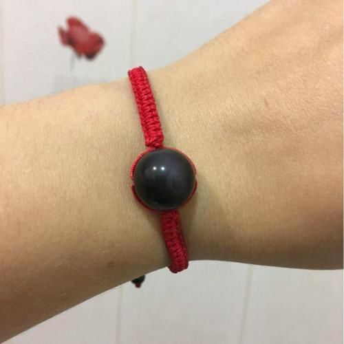 Customer photo review of Rainbow Obsidian Lucky Bracelet