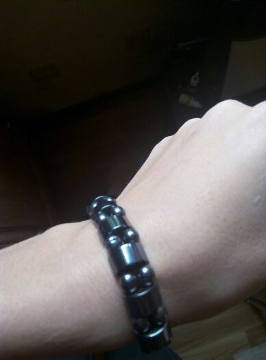 Customer photo review of Hematite Energy Bracelet