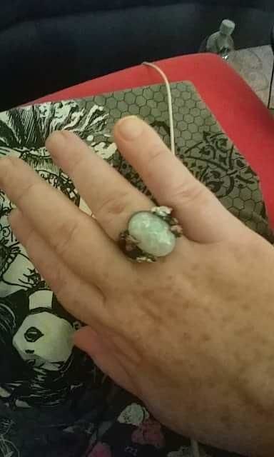 Customer photo review of Midnight Blossom Opal Crystal Ring