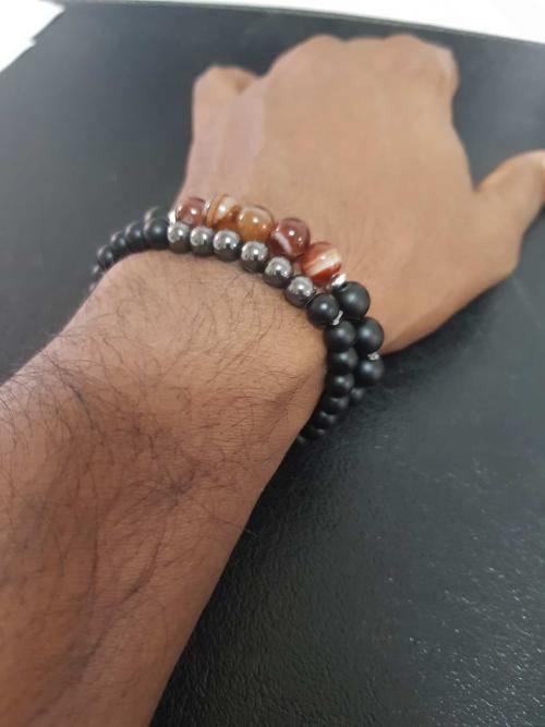 Customer photo review of Balancing Hematite & Agate Bracelet Set