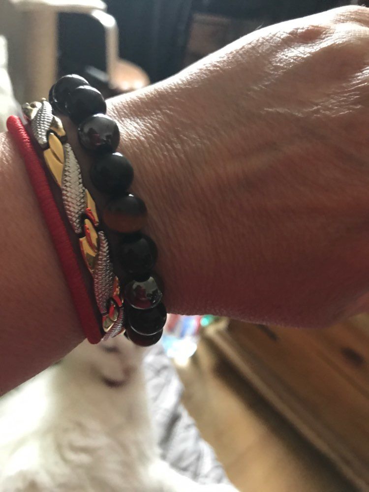 Customer photo review of Triple Stone Protection Bracelet
