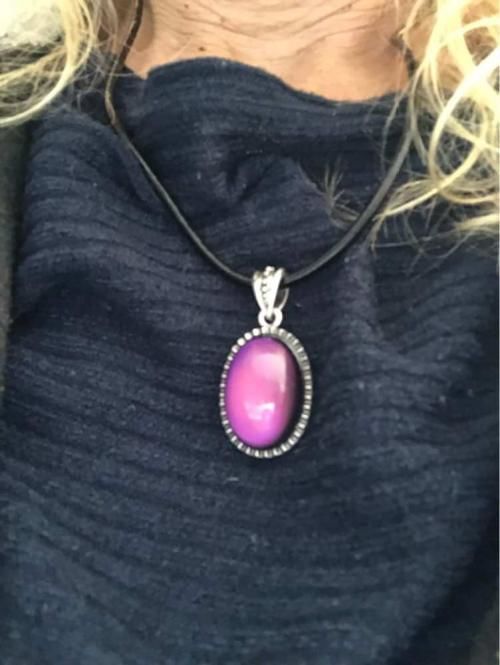 Customer photo review of Aura Mood Changing Necklace