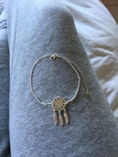 Customer photo review of Silver Dream Catcher Anklet