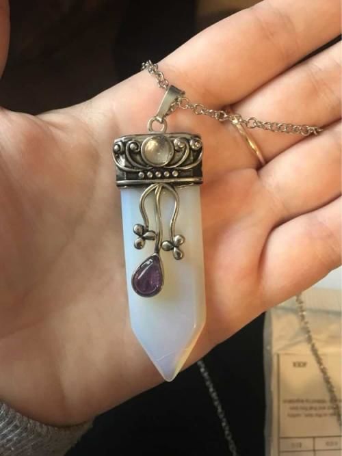 Customer photo review of Goddess Protection Necklace