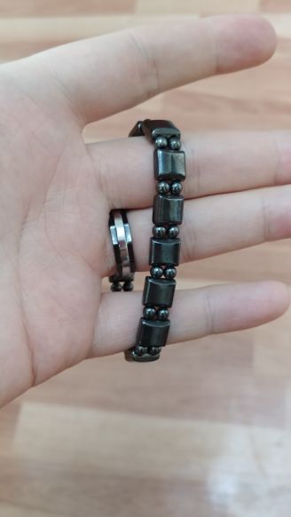 Customer photo review of Hematite Energy Bracelet