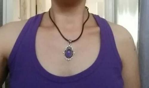 Customer photo review of Aura Mood Changing Necklace