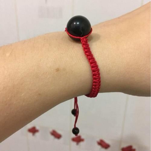 Customer photo review of Rainbow Obsidian Lucky Bracelet