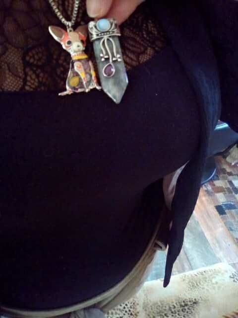 Customer photo review of Goddess Protection Necklace