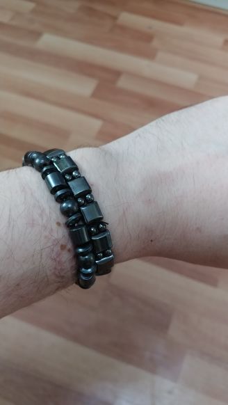Customer photo review of Hematite Energy Bracelet