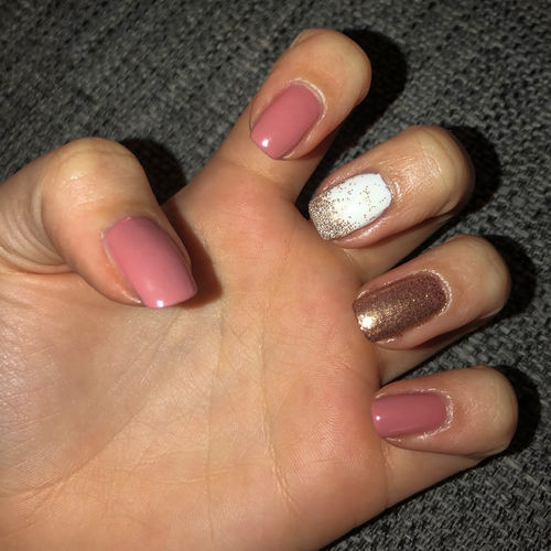 Customer photo review of Bluesky Get NUDE Collection QXG 80 TEASE UV/LED Soak Off Gel Nail Polish
