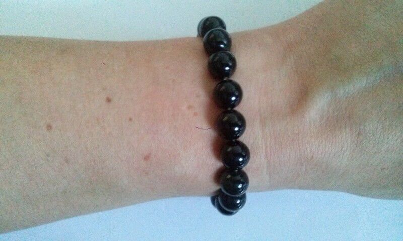 Customer photo review of Anti-stress Rainbow Obsidian Bracelet