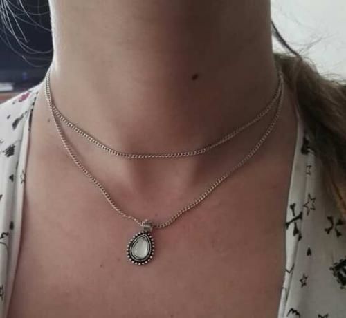 Customer photo review of Moon Diva Necklace