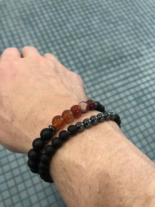 Customer photo review of Balancing Hematite & Agate Bracelet Set
