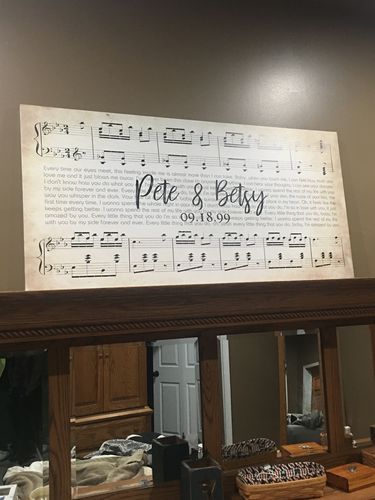 Customer photo review of Custom Couple Music Premium Canvas - Ready to Hang