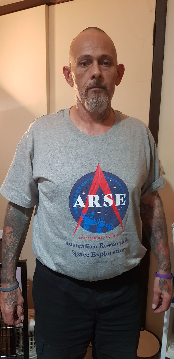 Customer photo review of Launch Tee - Grey