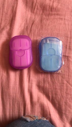 Customer photo review of Portable Soluble Disinfecting Skin Care Soap Paper