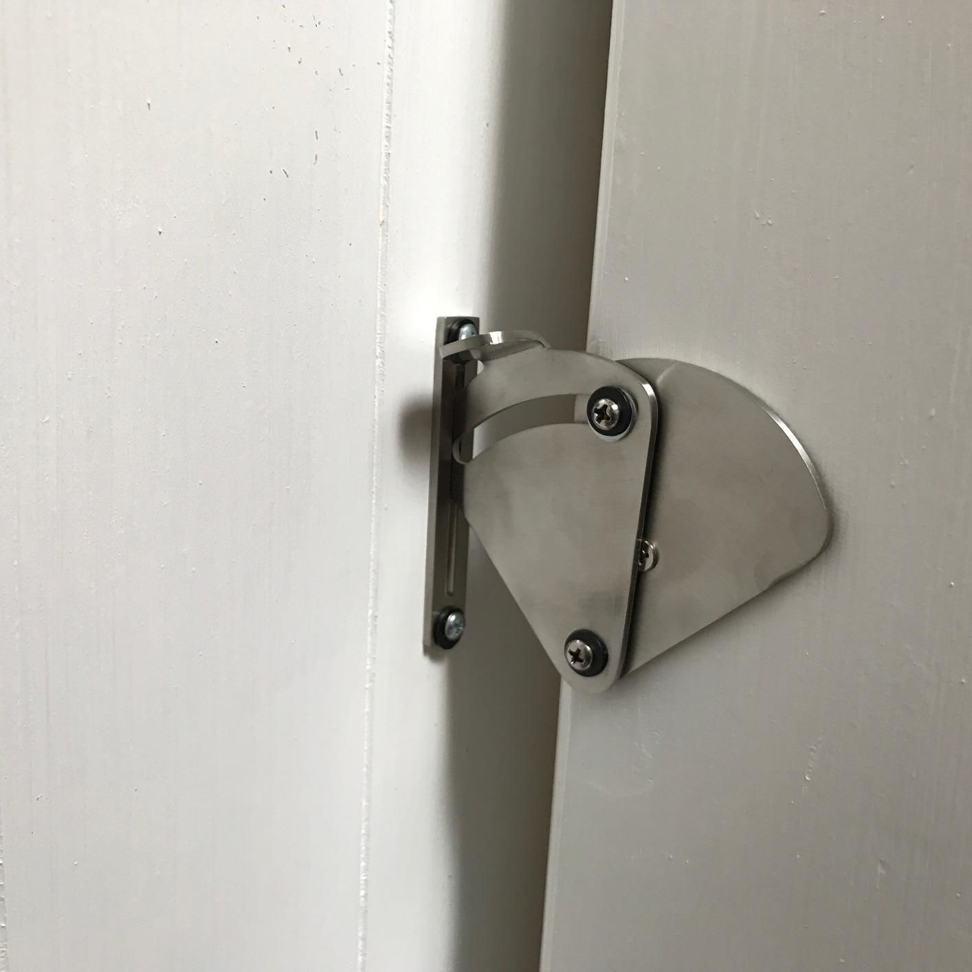 I needed a privacy latch (not security) for the sliding barn door to
