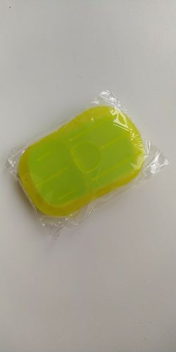 Customer photo review of Portable Soluble Disinfecting Skin Care Soap Paper