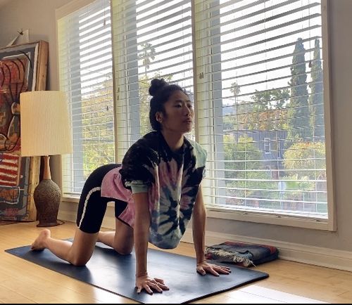 Customer photo review of Neil Sweatshirt - Seabreeze / Peony / Onyx