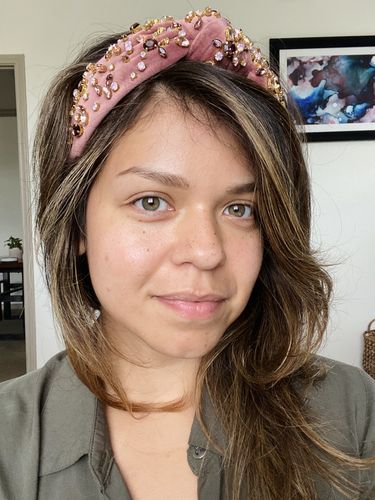 Customer photo review of MAUVE MULTI MIXED CRYSTAL HEADBAND