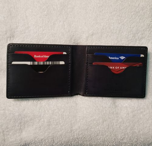 Customer photo review of Blemished | No.55 | 'Natural Oak' Men's Leather Bill Fold Wallet