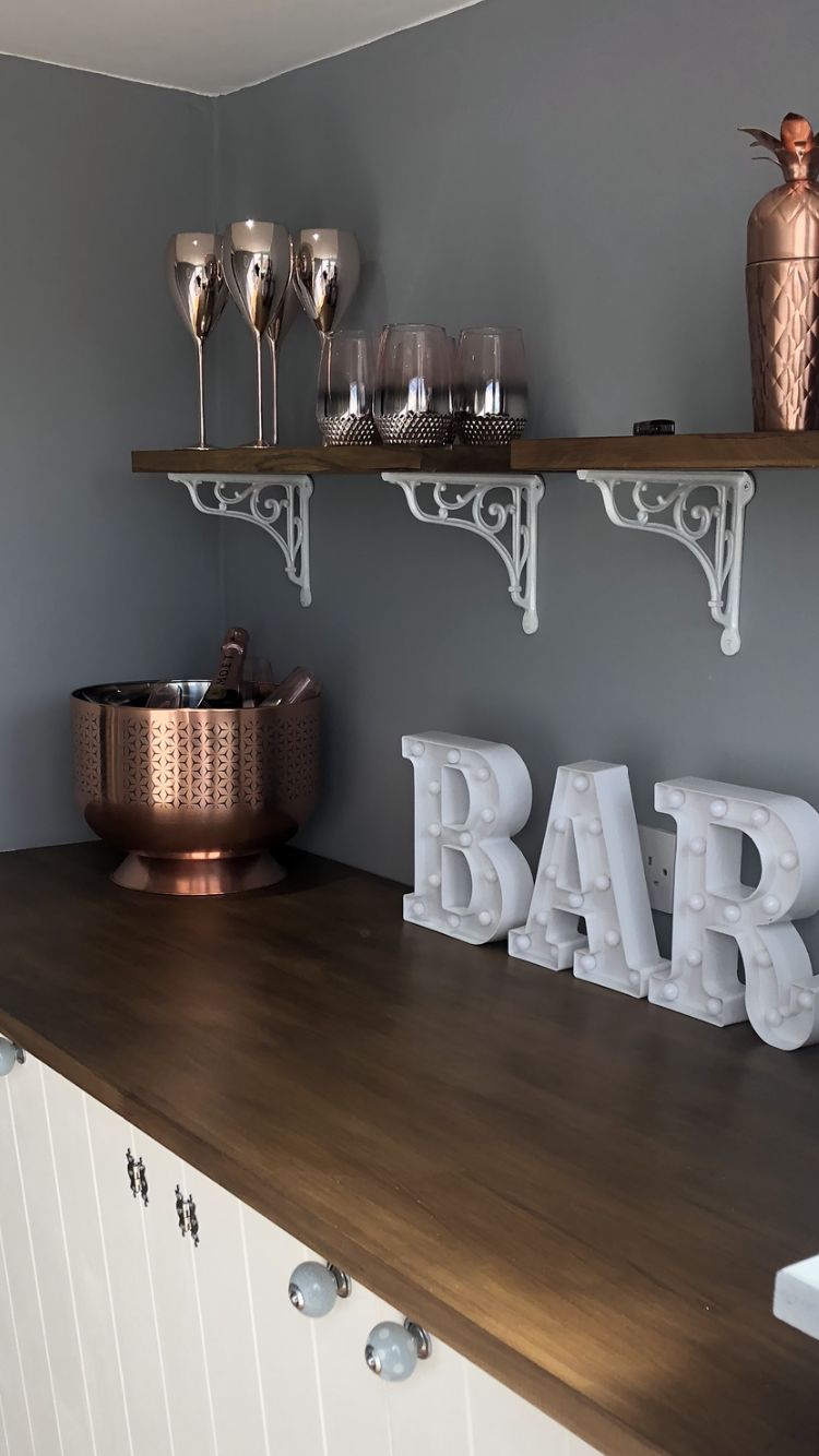 Customer photo review of 8 Inch Victorian Scroll Cast Iron Shelf Bracket