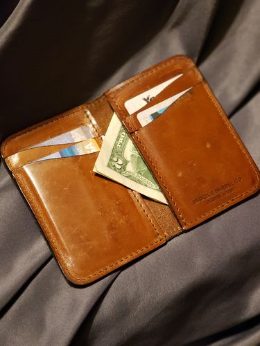Customer photo review of No.52 | 'Buck Brown' Vertical Leather Wallet