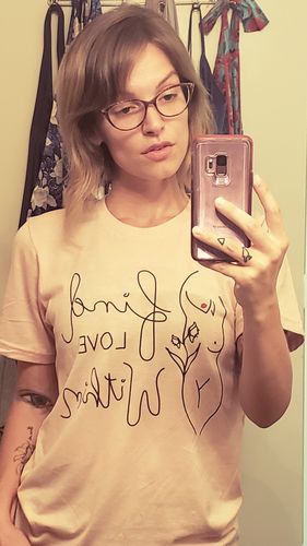 Customer photo review of Find Love Within -- T-Shirt