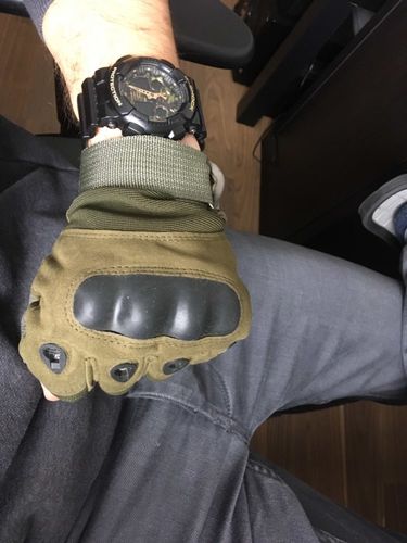 Customer photo review of Outdoor Tactical Military Non-slip Silica Gel Men's Gloves
