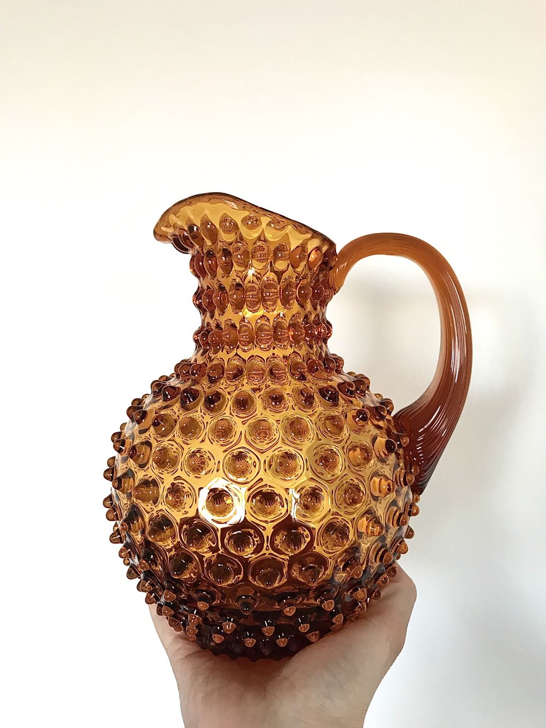 Customer photo review of Amber Hobnail Jug