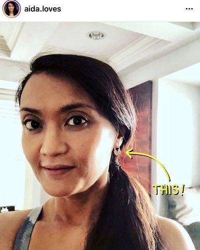 Customer photo review of Aira Earrings