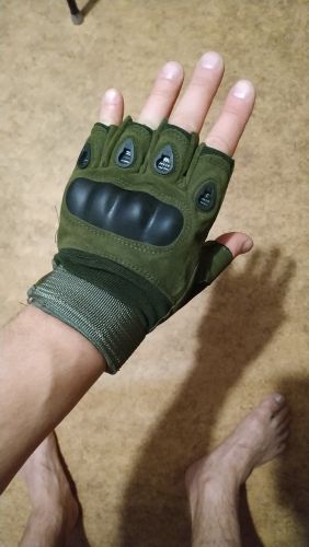 Customer photo review of Outdoor Tactical Military Non-slip Silica Gel Men's Gloves